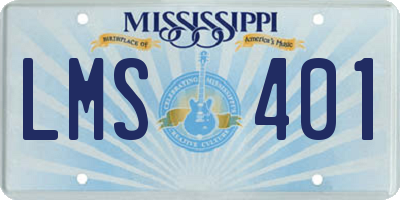 MS license plate LMS401