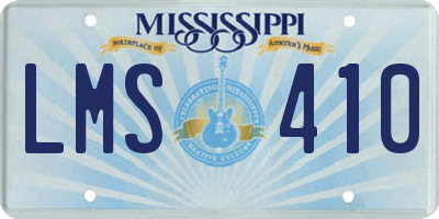 MS license plate LMS410