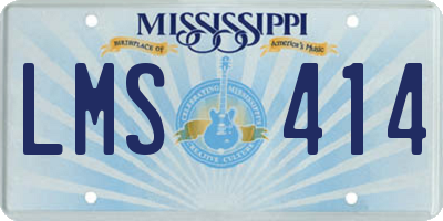 MS license plate LMS414