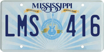 MS license plate LMS416