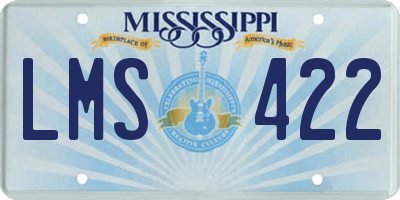 MS license plate LMS422