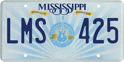 MS license plate LMS425