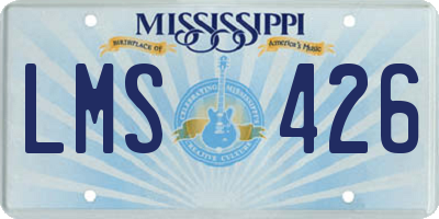 MS license plate LMS426