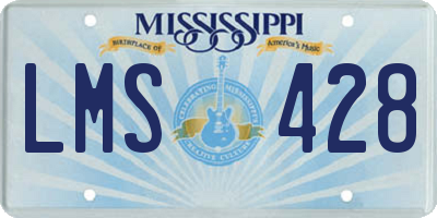MS license plate LMS428