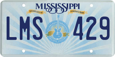 MS license plate LMS429