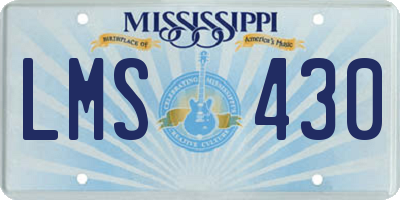 MS license plate LMS430
