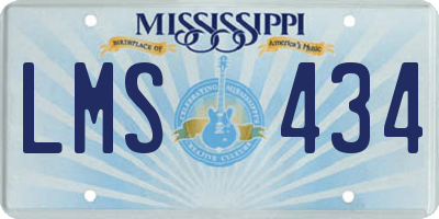 MS license plate LMS434