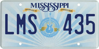 MS license plate LMS435