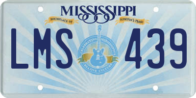 MS license plate LMS439