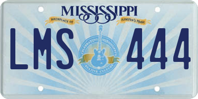 MS license plate LMS444
