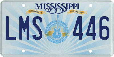 MS license plate LMS446