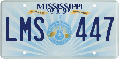 MS license plate LMS447