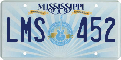 MS license plate LMS452