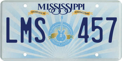 MS license plate LMS457