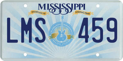 MS license plate LMS459