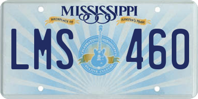 MS license plate LMS460