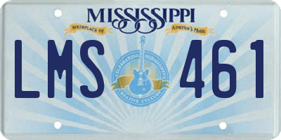 MS license plate LMS461