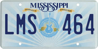 MS license plate LMS464