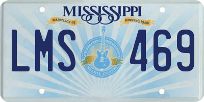 MS license plate LMS469