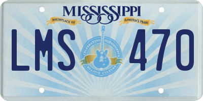 MS license plate LMS470