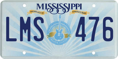 MS license plate LMS476