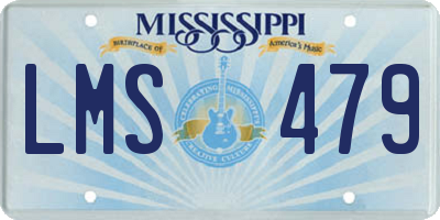 MS license plate LMS479