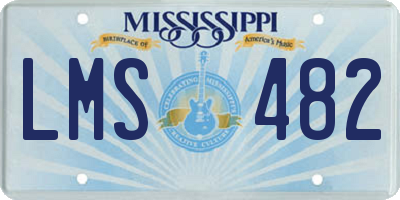 MS license plate LMS482