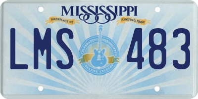 MS license plate LMS483