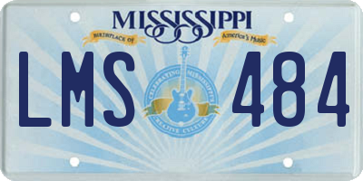 MS license plate LMS484
