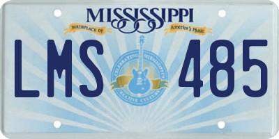 MS license plate LMS485