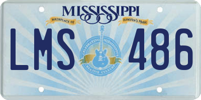 MS license plate LMS486