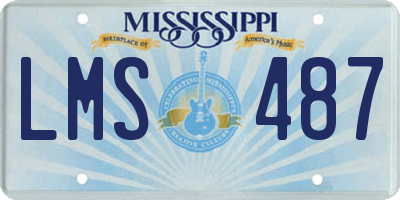 MS license plate LMS487