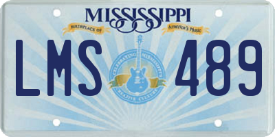 MS license plate LMS489
