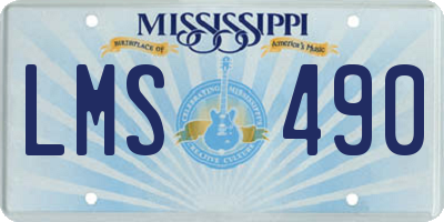 MS license plate LMS490