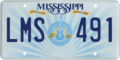 MS license plate LMS491