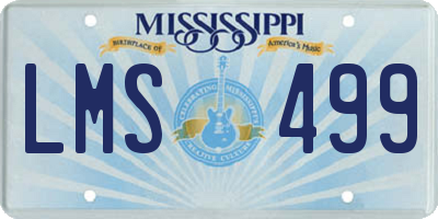 MS license plate LMS499