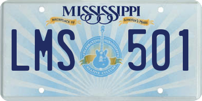 MS license plate LMS501