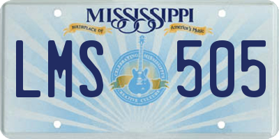 MS license plate LMS505