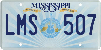 MS license plate LMS507