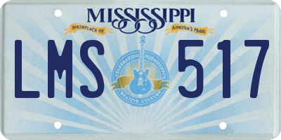 MS license plate LMS517