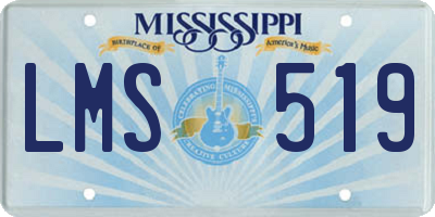 MS license plate LMS519