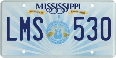 MS license plate LMS530