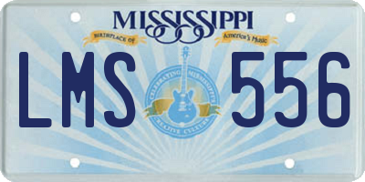 MS license plate LMS556