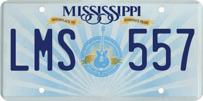MS license plate LMS557