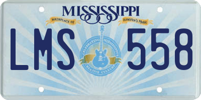 MS license plate LMS558