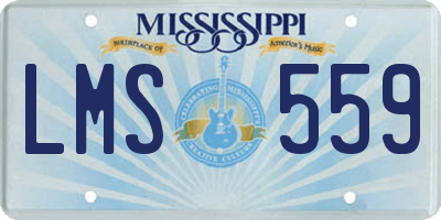 MS license plate LMS559