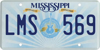 MS license plate LMS569