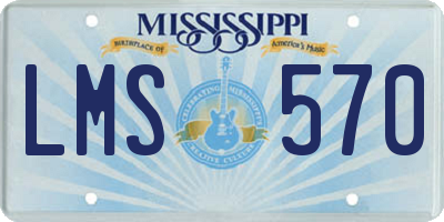 MS license plate LMS570