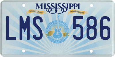 MS license plate LMS586