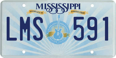MS license plate LMS591